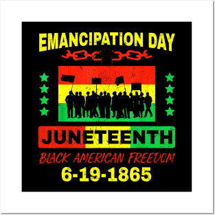 Juneteenth Black History Celebrating Black Freedom 1865 Posters and Art